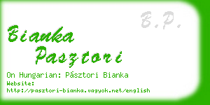 bianka pasztori business card