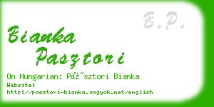 bianka pasztori business card